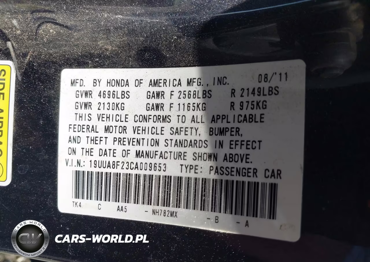 2012 Acura Tl 3.5 VIN:19UUA8F23CA009653 - 9