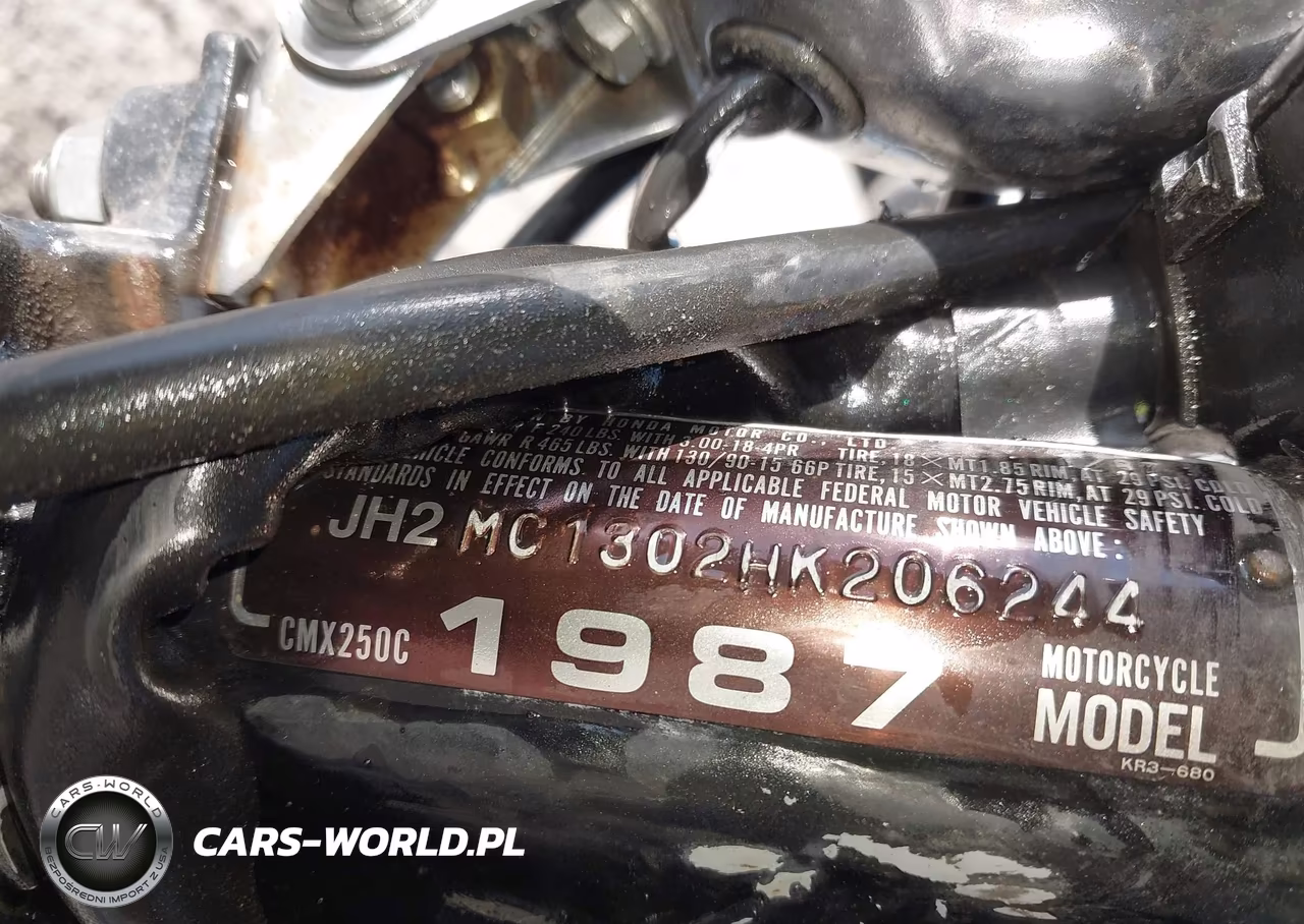 1987 Honda Cmx250 C VIN:JH2MC1302HK206244 - 10