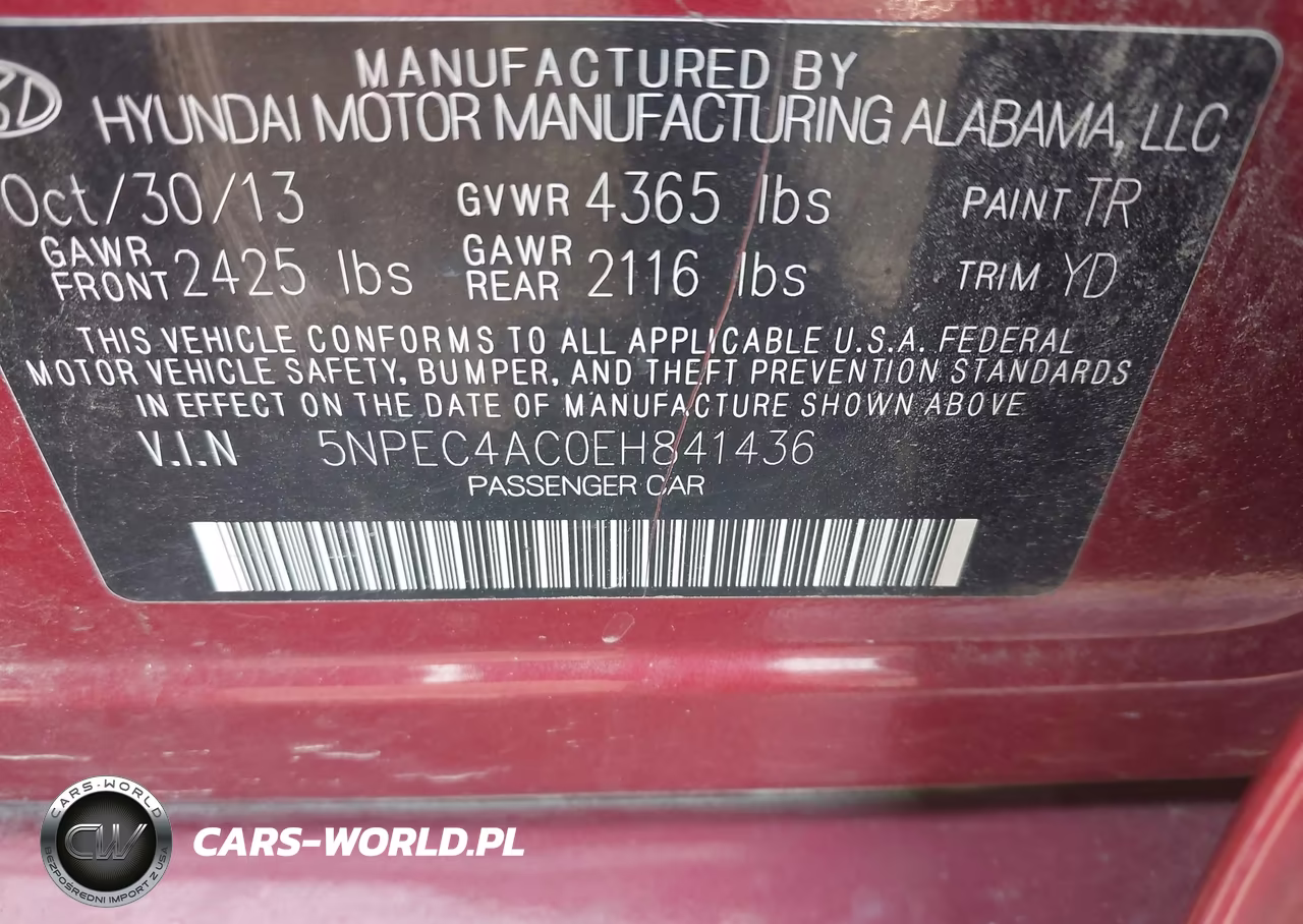 2014 Hyundai Sonata Limited VIN:5NPEC4AC0EH841436 - 9