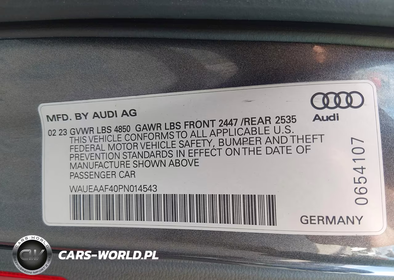 2023 Audi A4 Premium Plus 45 Tfsi S Line Quattro S Tronic VIN:WAUEAAF40PN014543 - 9