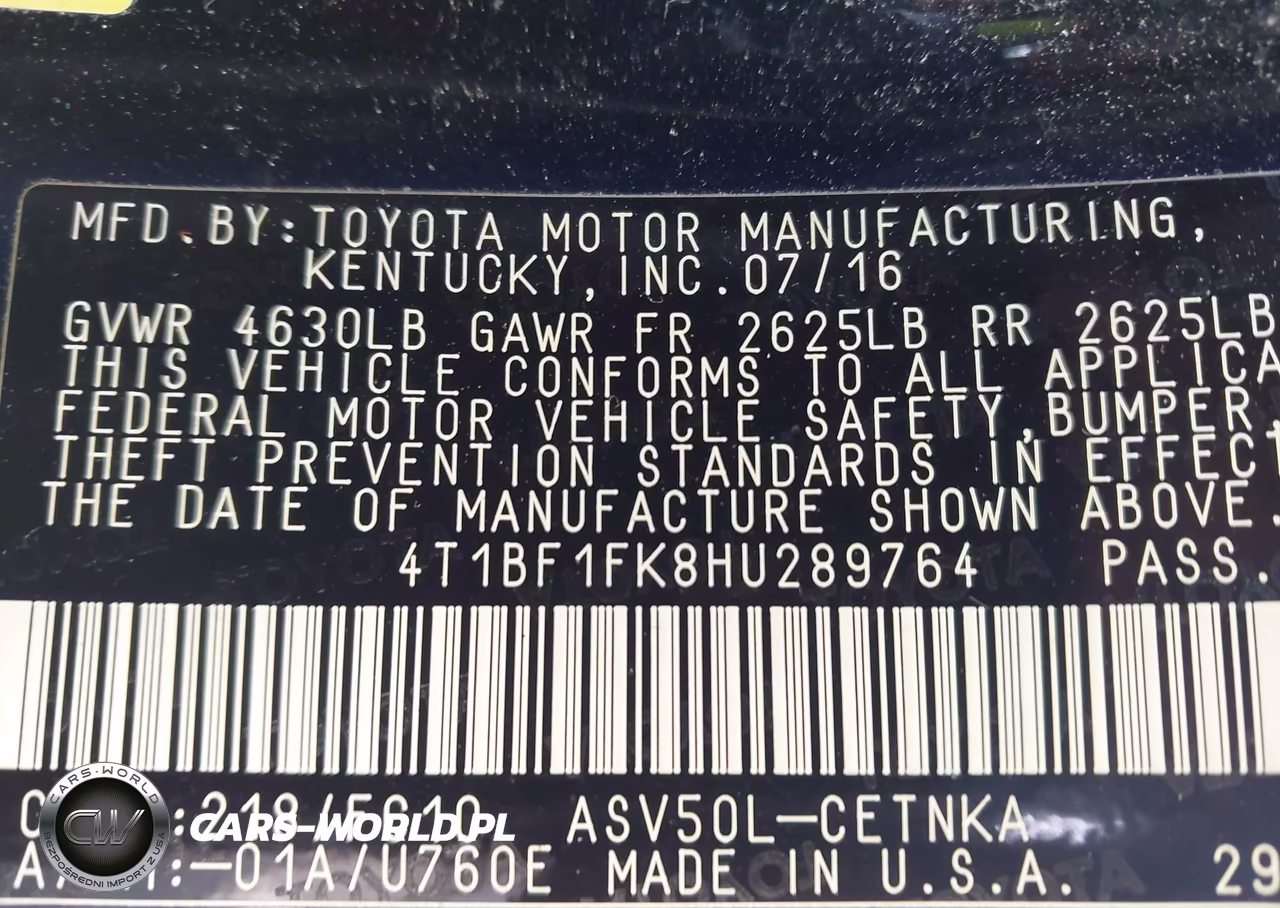 2017 Toyota Camry Le VIN:4T1BF1FK8HU289764 - 9