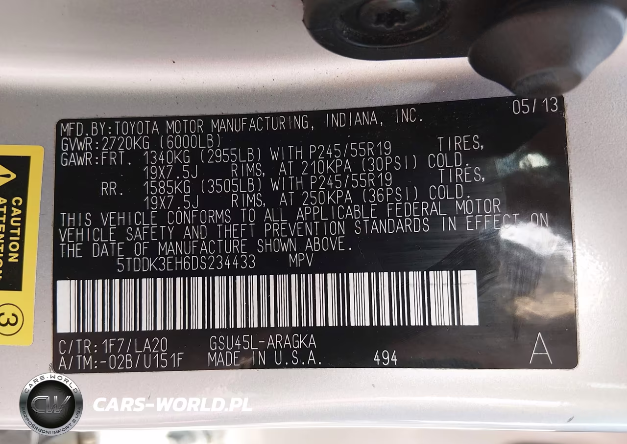 2013 Toyota Highlander Limited VIN:5TDDK3EH6DS234433 - 9