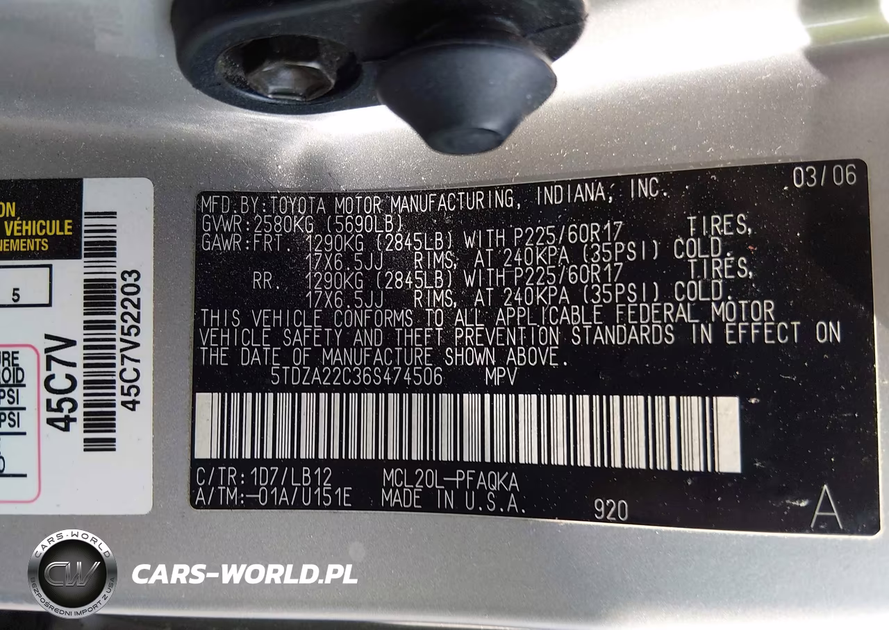 2006 Toyota Sienna Xle-Xle Limited VIN:5TDZA22C36S474506 - 9