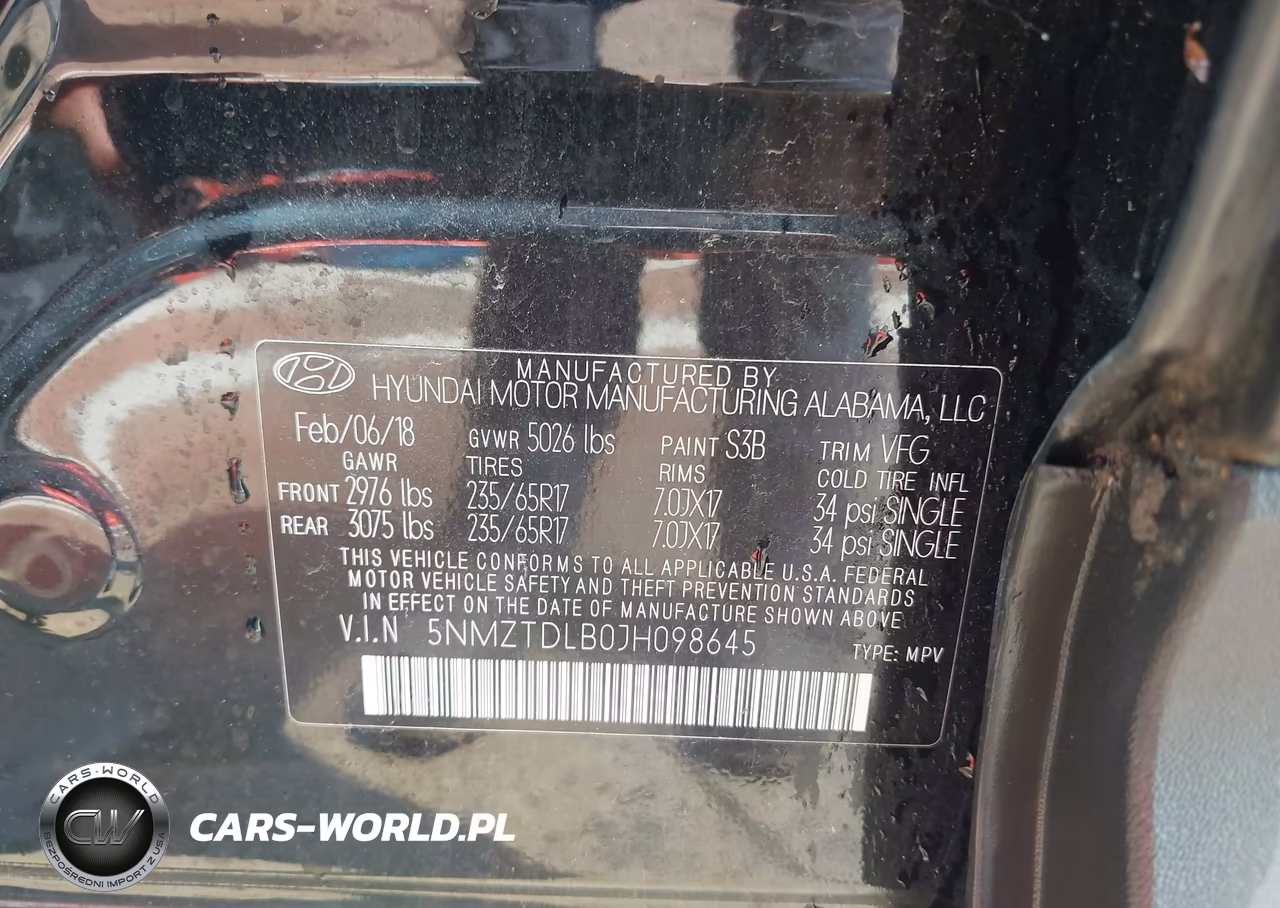 2018 Hyundai Santa Fe Sport 2.4L VIN:5NMZTDLB0JH098645 - 9