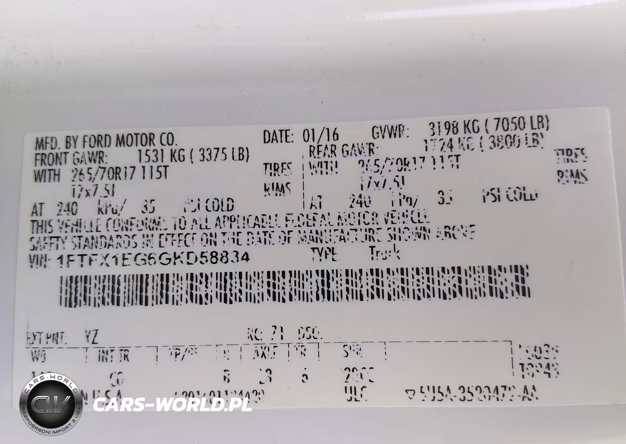 2016 Ford F-150 Xl VIN:1FTFX1EG6GKD58834 - 9