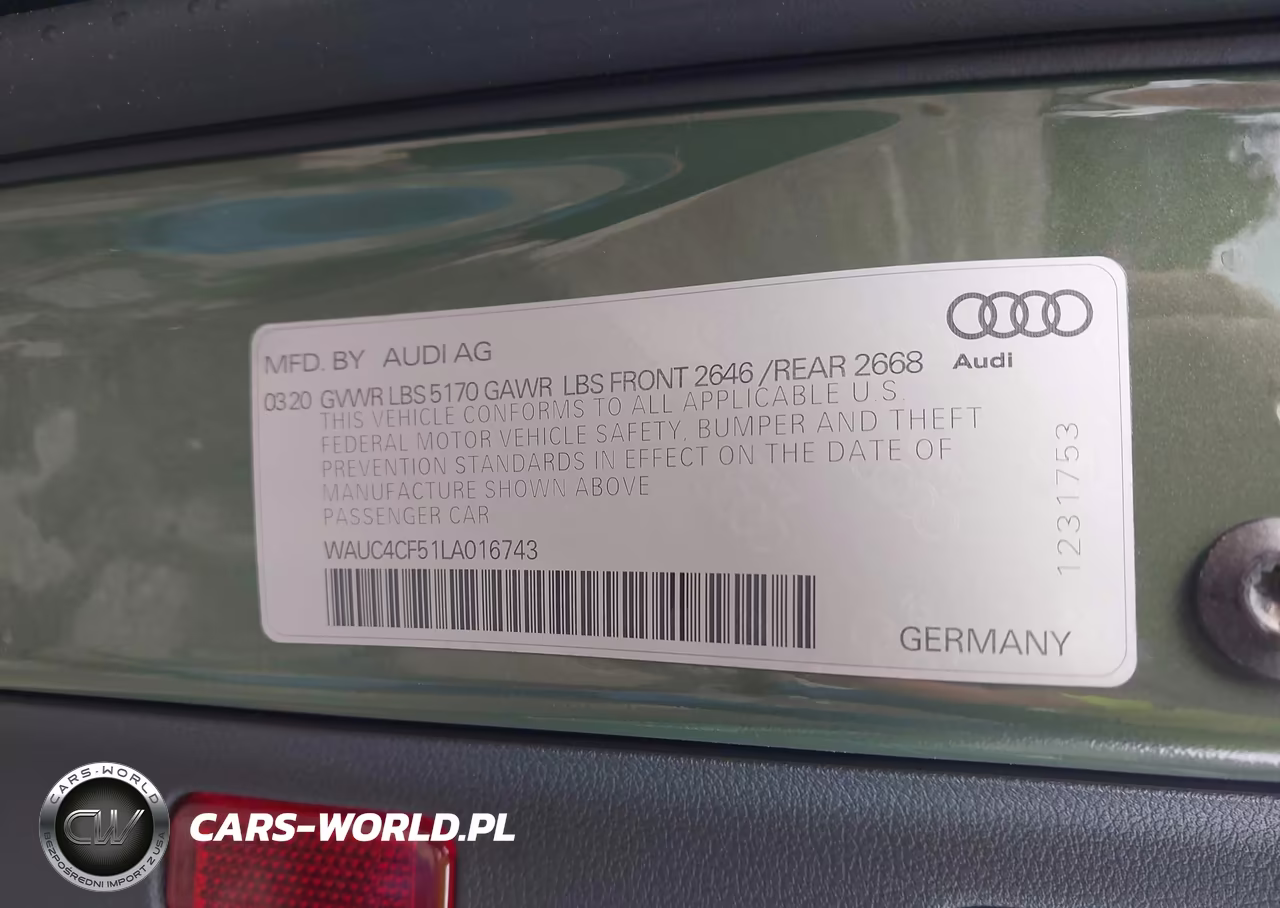 2020 Audi S5 Sportback Premium Plus Tfsi Quattro Tiptronic VIN:WAUC4CF51LA016743 - 9
