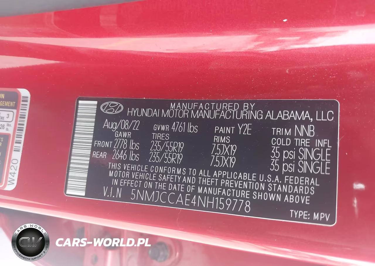 2022 Hyundai Tucson Sel VIN:5NMJCCAE4NH159778 - 9