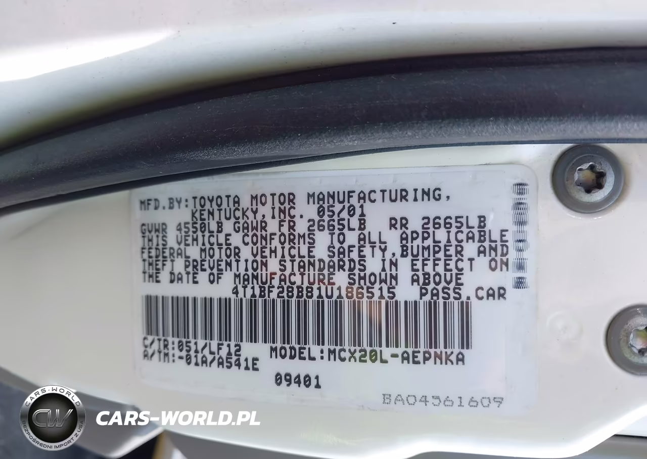 2001 Toyota Avalon Xl VIN:4T1BF28B81U186515 - 9