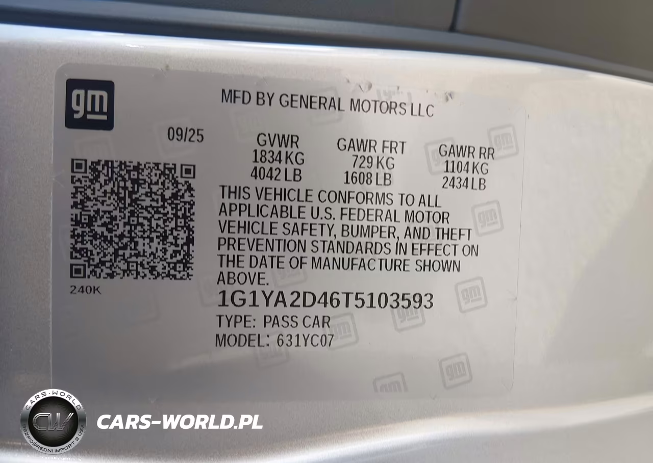 2026 Chevrolet Corvette Stingray , 1Lt, Rwd VIN:1G1YA2D46T5103593 - 9