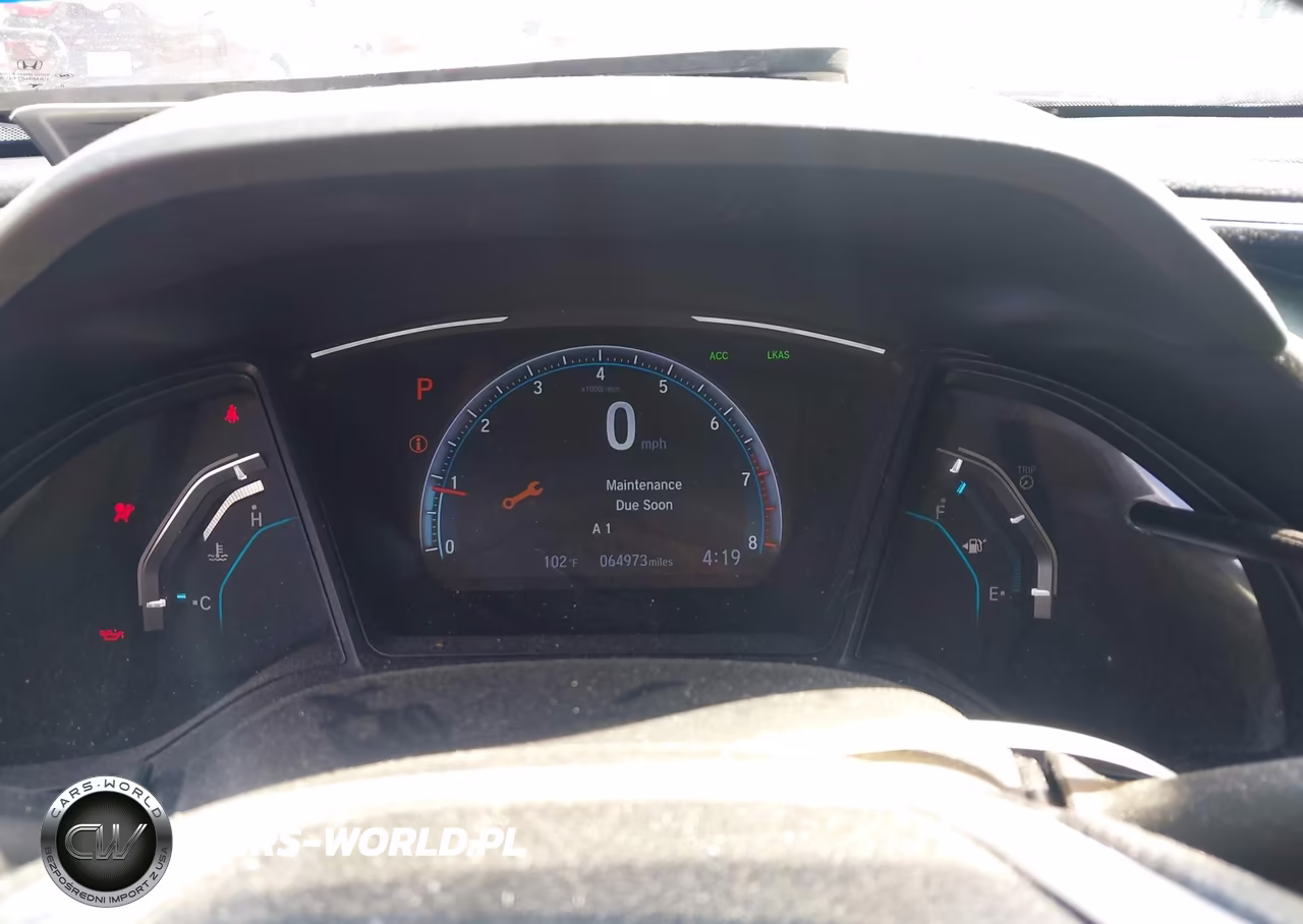 2019 Honda Civic Lx VIN:19XFC2F62KE049557 - 7