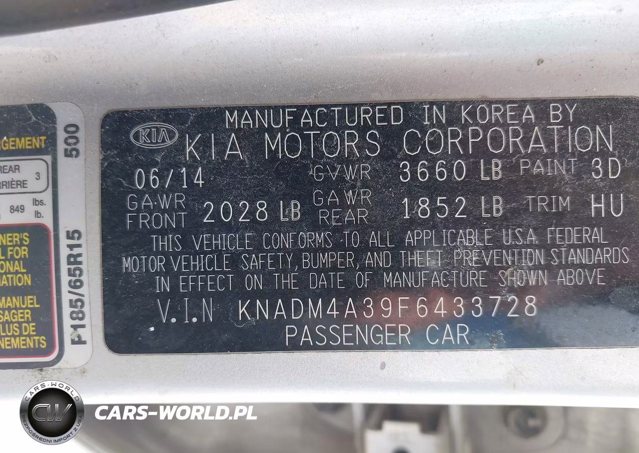 2015 Kia Rio Lx VIN:KNADM4A39F6433728 - 9