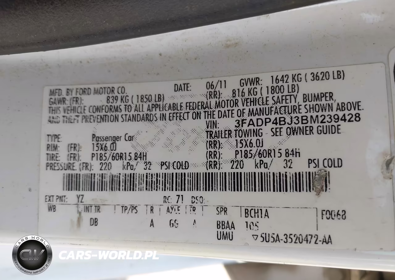 2011 Ford Fiesta Se VIN:3FADP4BJ3BM239428 - 9