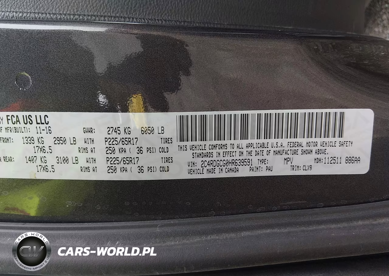 2017 Dodge Grand Caravan Sxt VIN:2C4RDGCG0HR639591 - 9