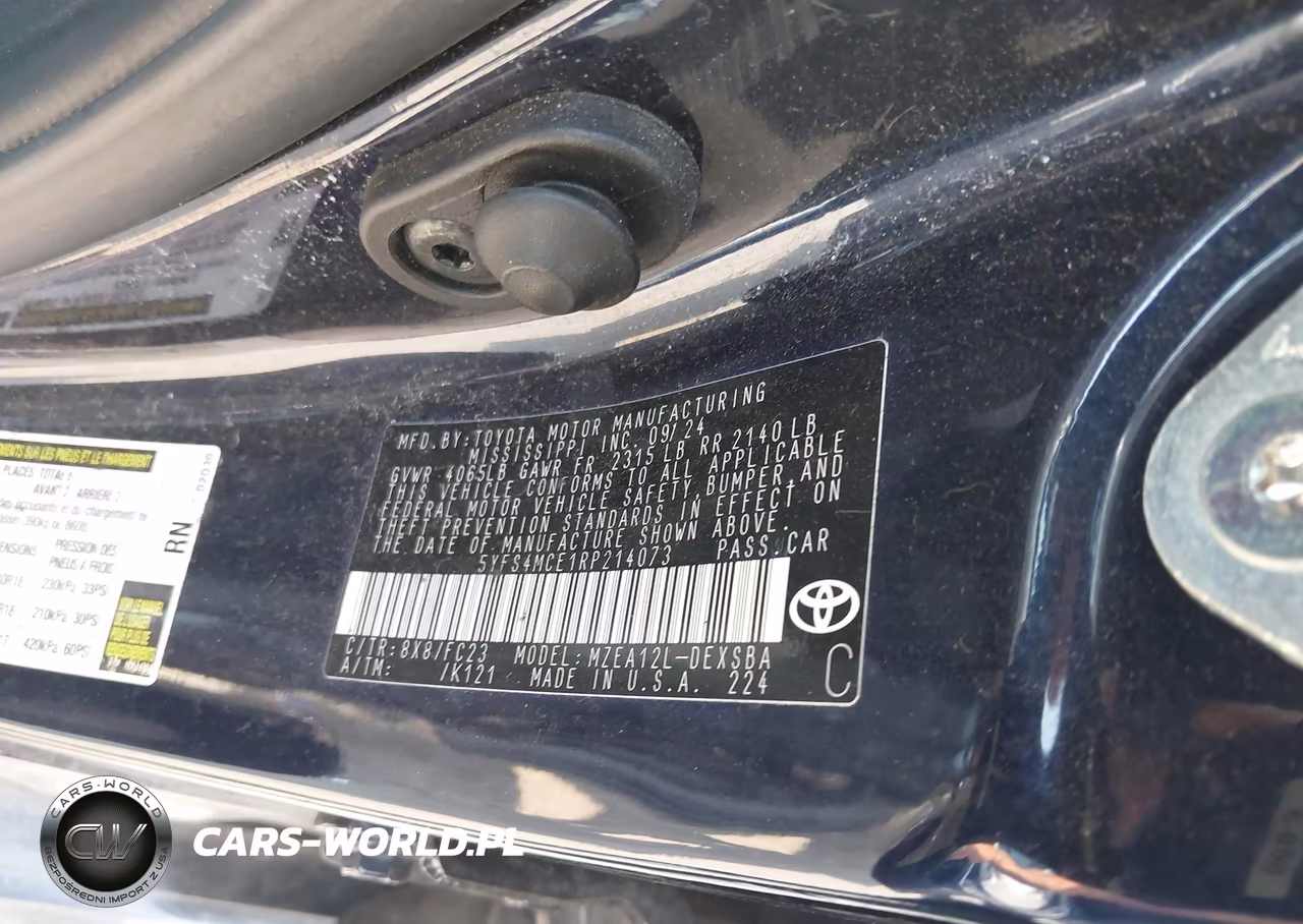 2024 Toyota Corolla Se VIN:5YFS4MCE1RP214073 - 9