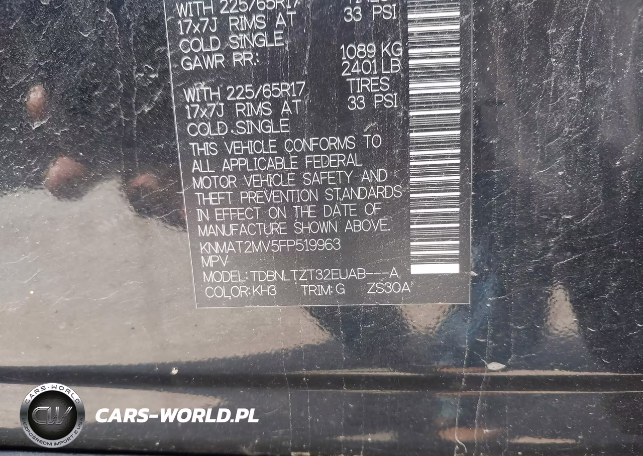 2015 Nissan Rogue Sv VIN:KNMAT2MV5FP519963 - 9