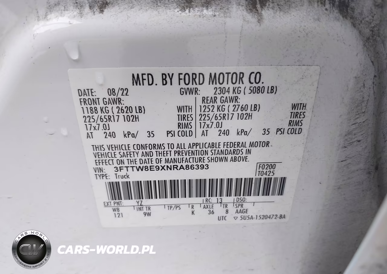 2022 Ford Maverick Xl VIN:3FTTW8E9XNRA86393 - 9