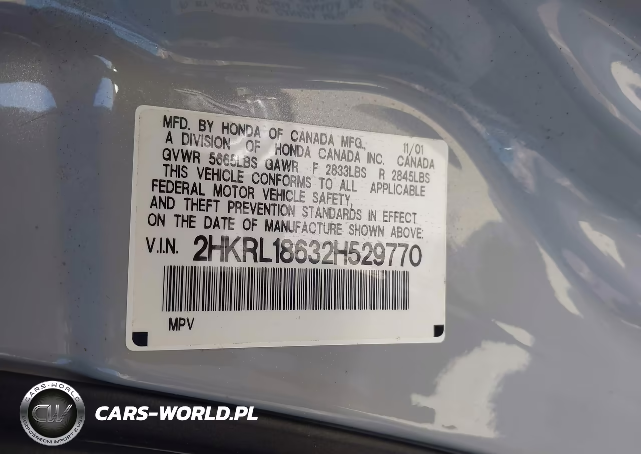 2002 Honda Odyssey Ex VIN:2HKRL18632H529770 - 9