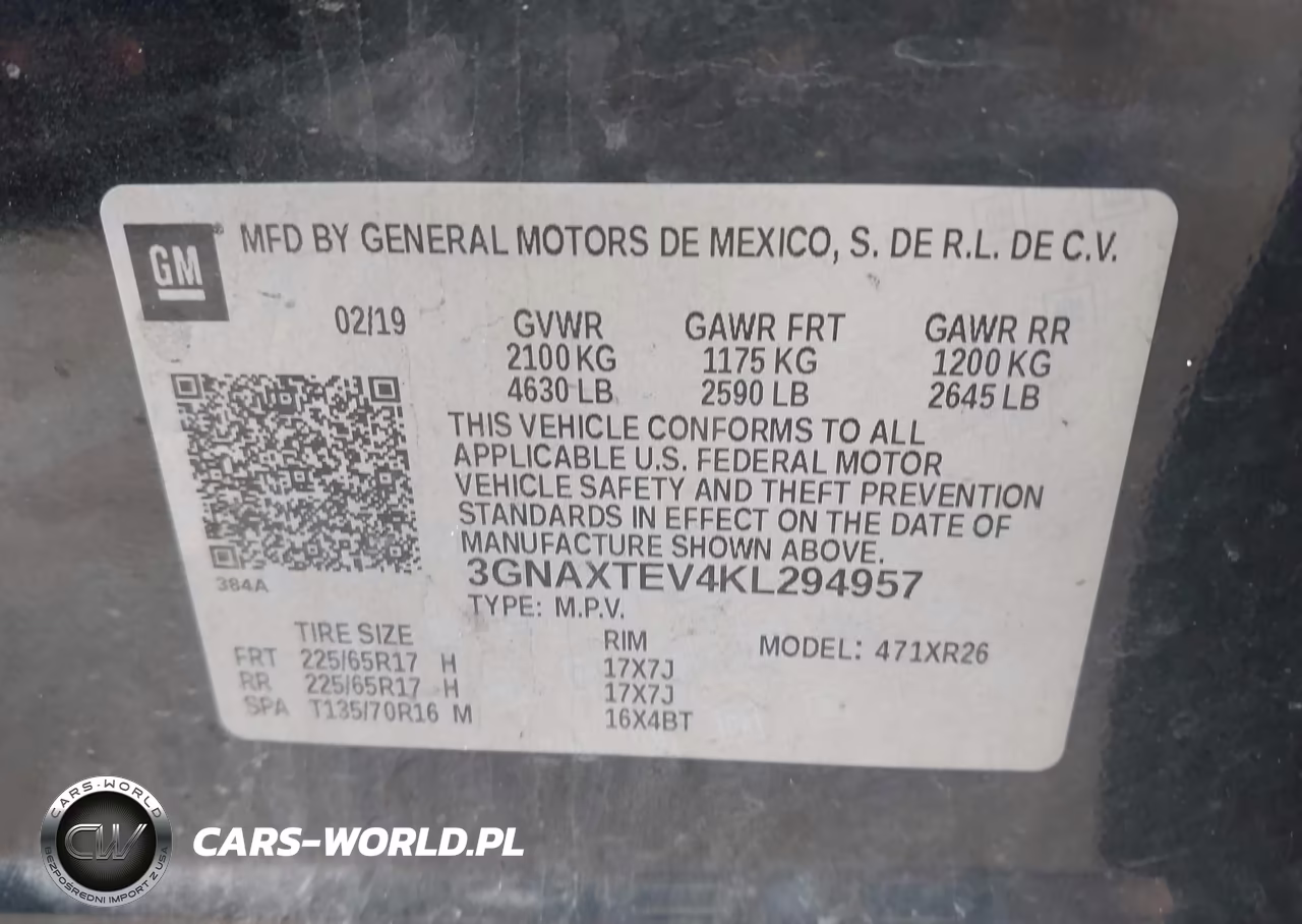 2019 Chevrolet Equinox Lt VIN:3GNAXTEV4KL294957 - 9