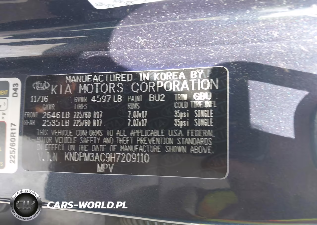 2017 Kia Sportage Lx VIN:KNDPM3AC9H7209110 - 9