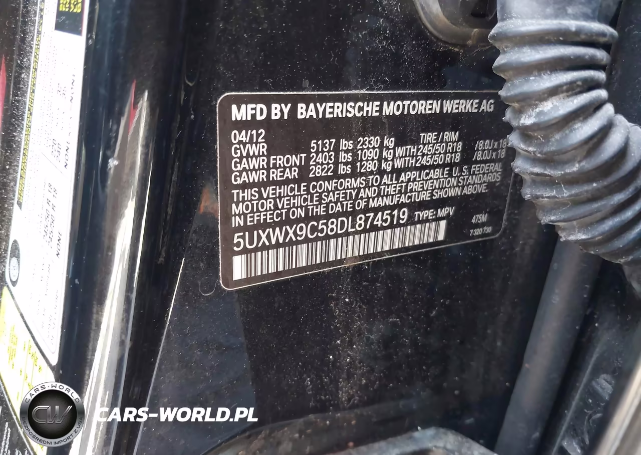 2013 BMW X3 xDrive28I VIN:5UXWX9C58DL874519 - 9
