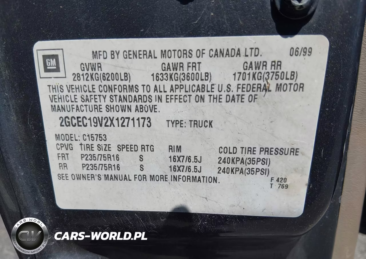 1999 Chevrolet Silverado 1500 Ls VIN:2GCEC19V2X1271173 - 9