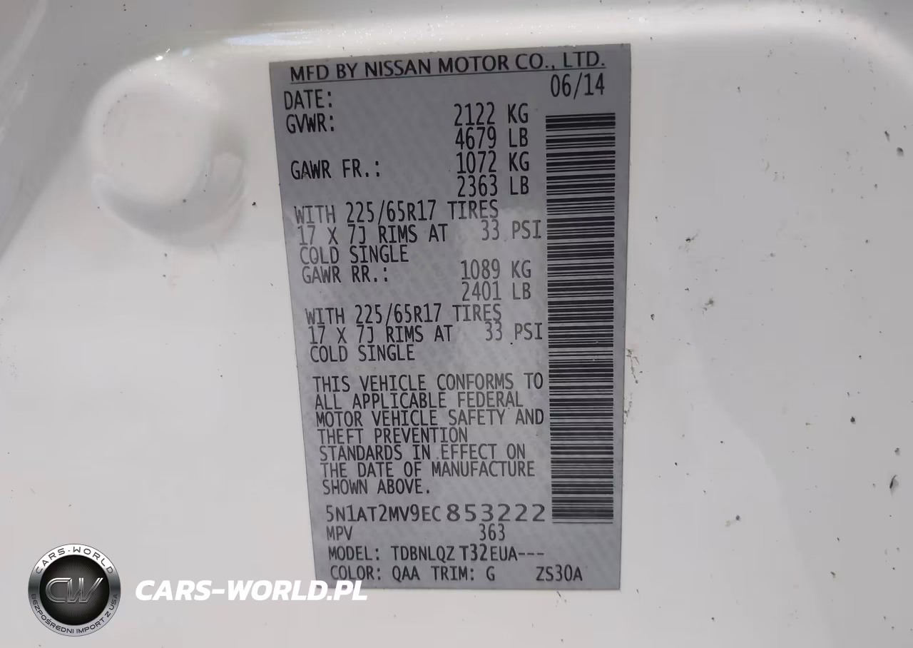 2014 Nissan Rogue Sv VIN:5N1AT2MV9EC853222 - 9