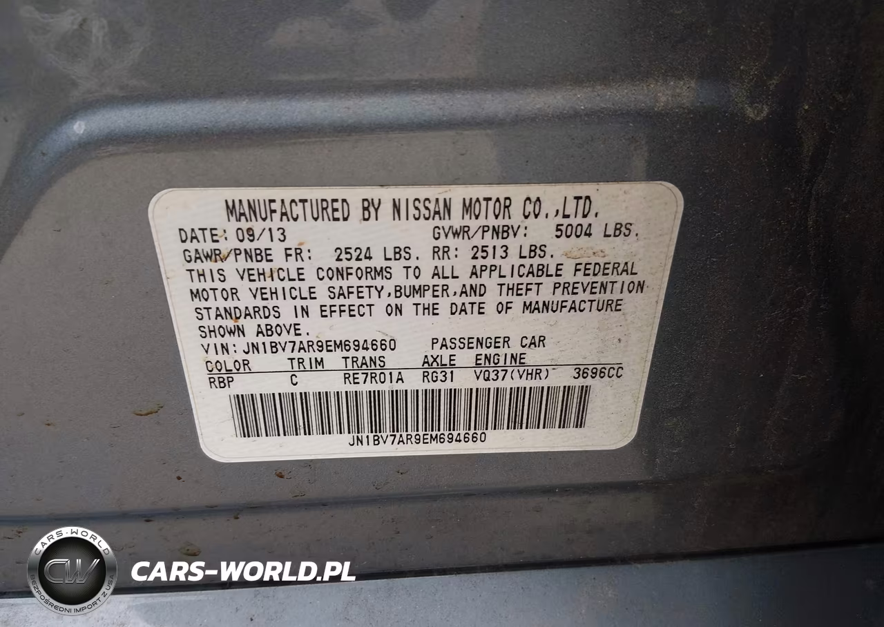 2014 Infiniti Q50 Premium VIN:JN1BV7AR9EM694660 - 9