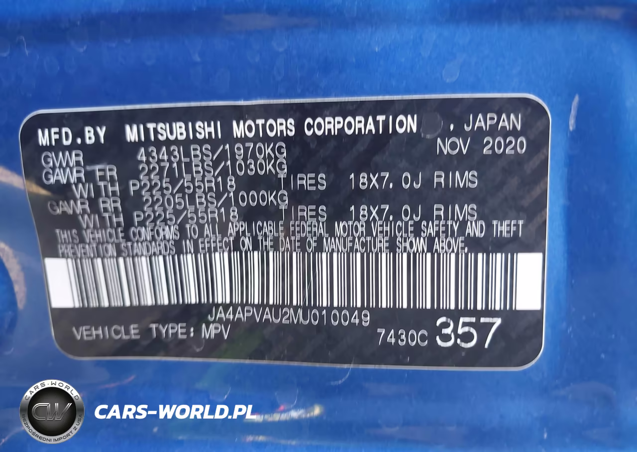 2021 Mitsubishi Outlander Sport 2.0 Se 2Wd VIN:JA4APVAU2MU010049 - 9