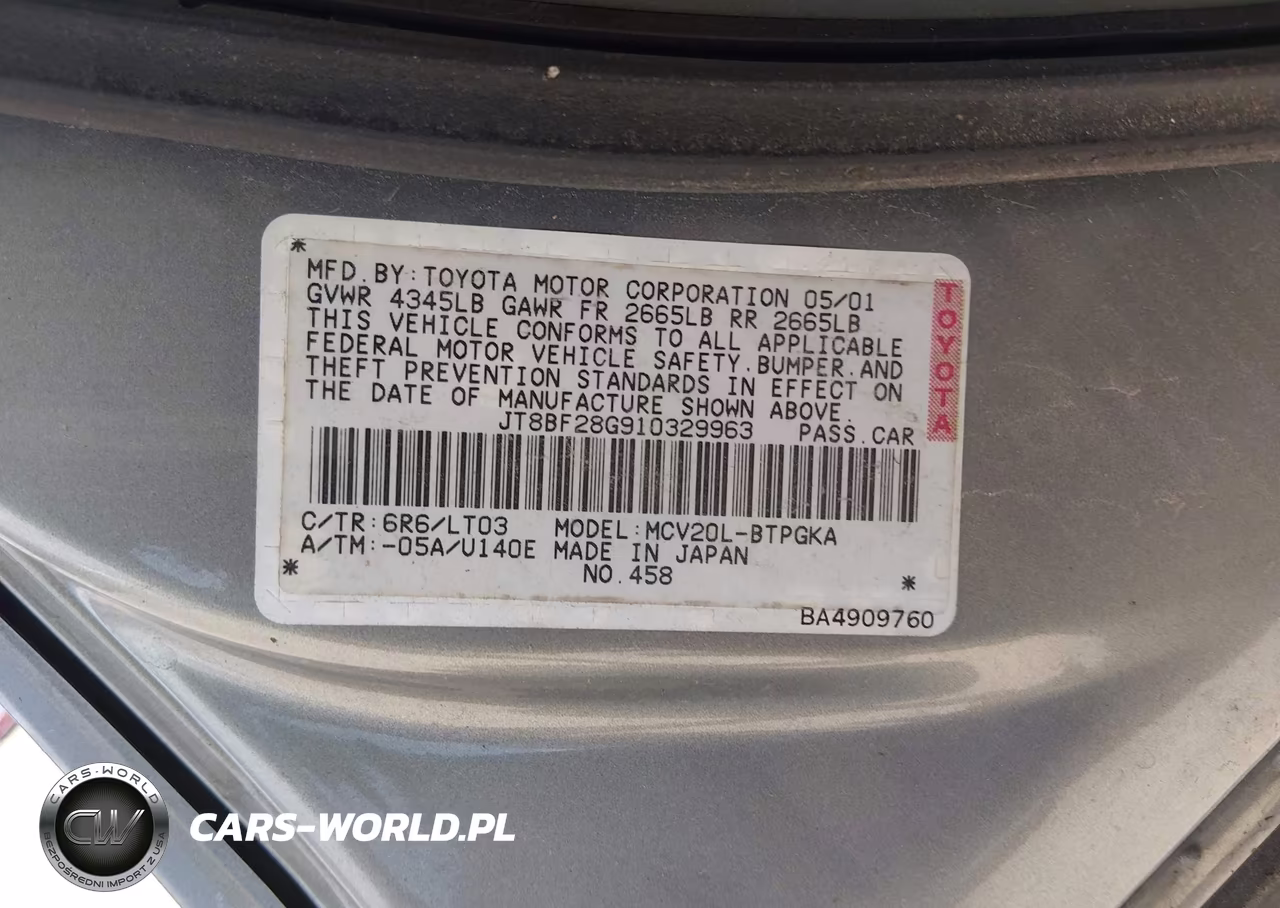 2001 Lexus Es 300 VIN:JT8BF28G910329963 - 9