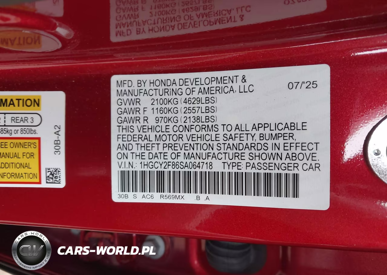 2025 Honda Accord Hybrid Touring VIN:1HGCY2F86SA064718 - 9