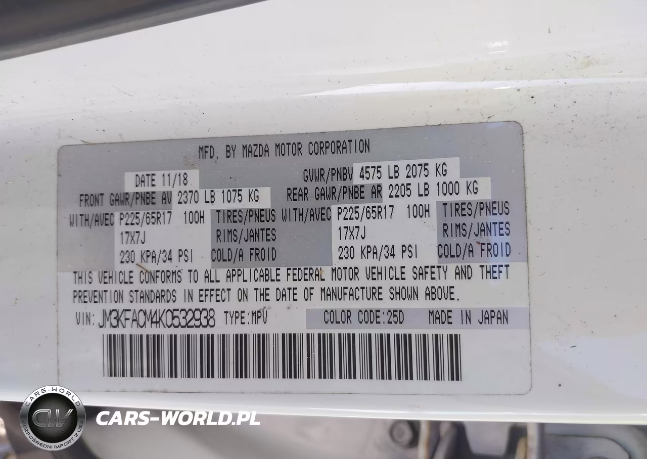 2019 Mazda Cx-5 Touring VIN:JM3KFACM4K0532938 - 9
