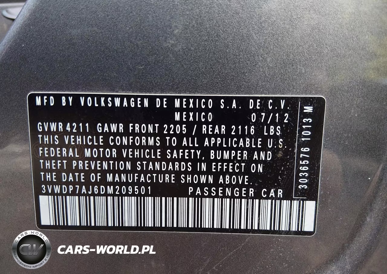 2013 Volkswagen Jetta 2.5L Se VIN:3VWDP7AJ6DM209501 - 9
