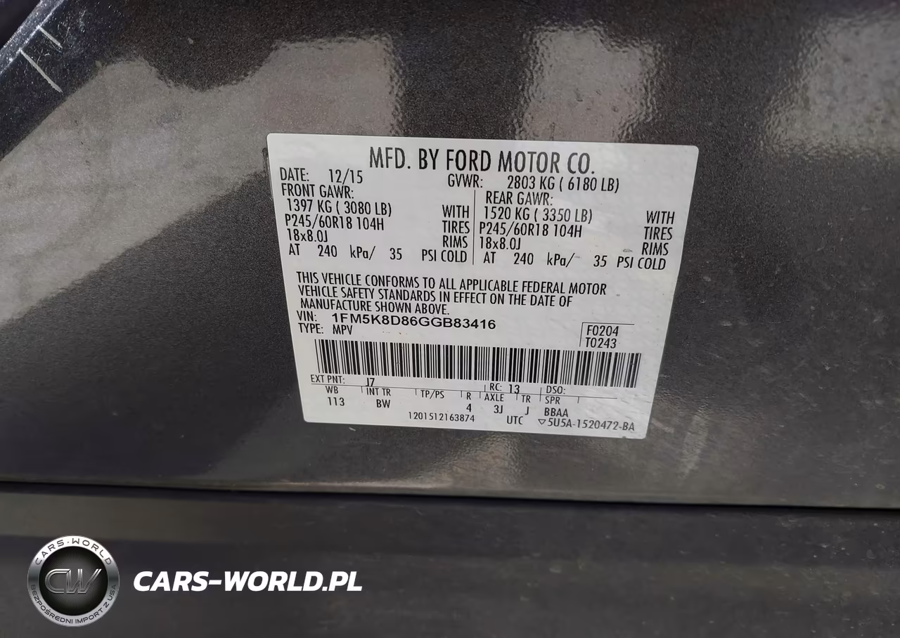 2016 Ford Explorer Xlt VIN:1FM5K8D86GGB83416 - 9