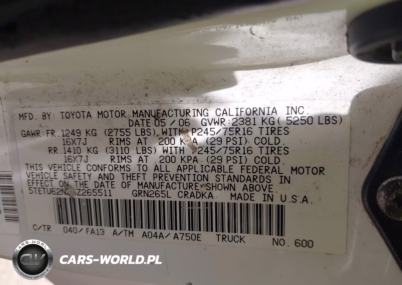2006 Toyota Tacoma Prerunner V6 VIN:5TETU62N26Z265511 - 9