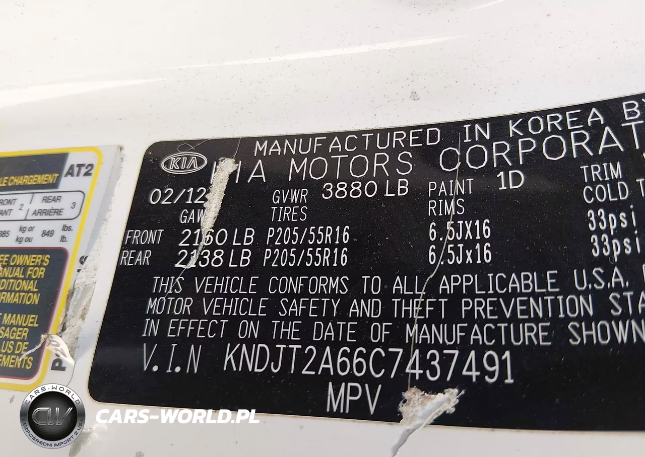 2012 Kia Soul + VIN:KNDJT2A66C7437491 - 9