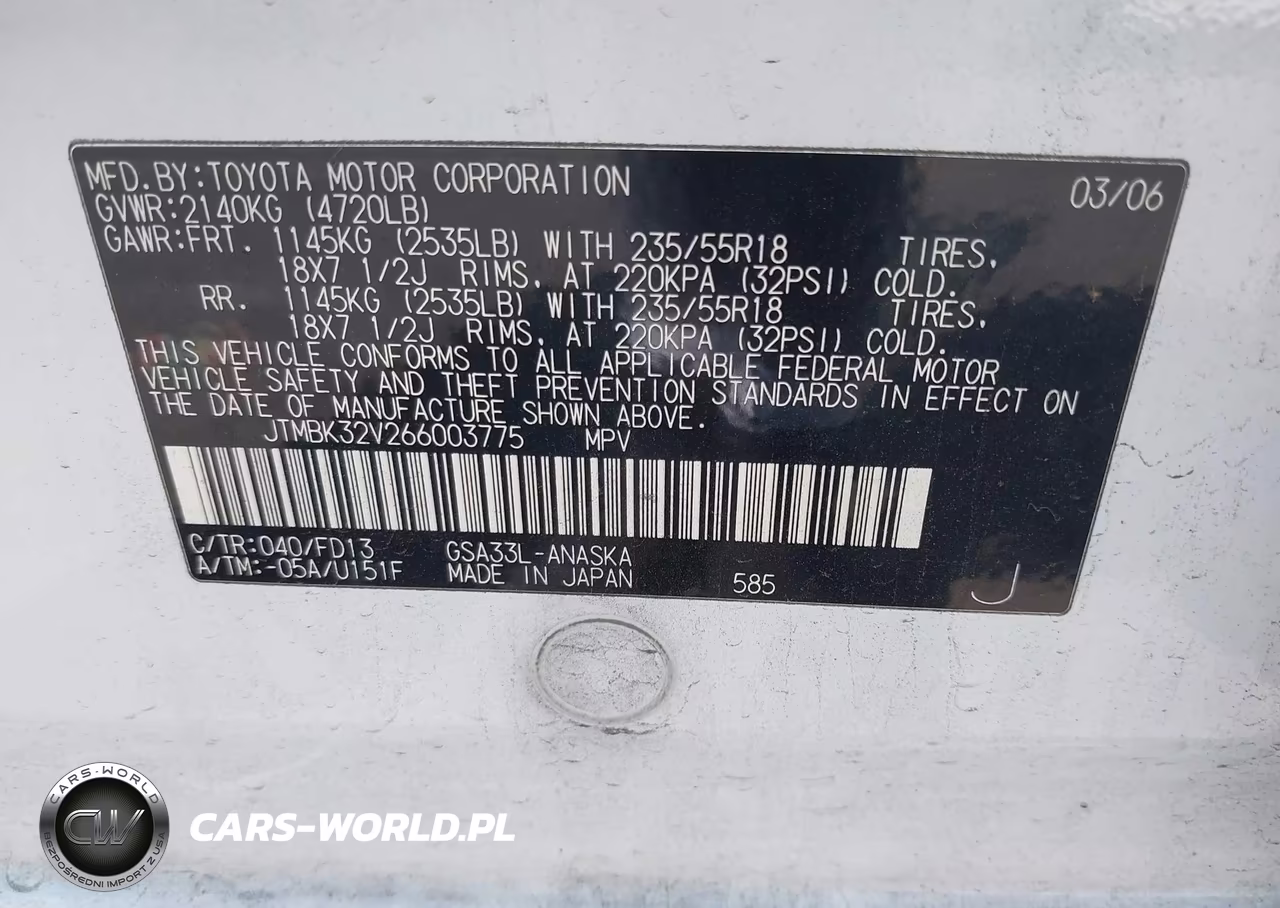 2006 Toyota Rav4 Sport V6 VIN:JTMBK32V266003775 - 9