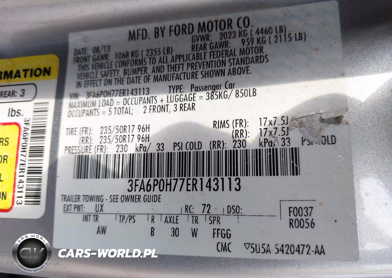 2014 Ford Fusion Se VIN:3FA6P0H77ER143113 - 9