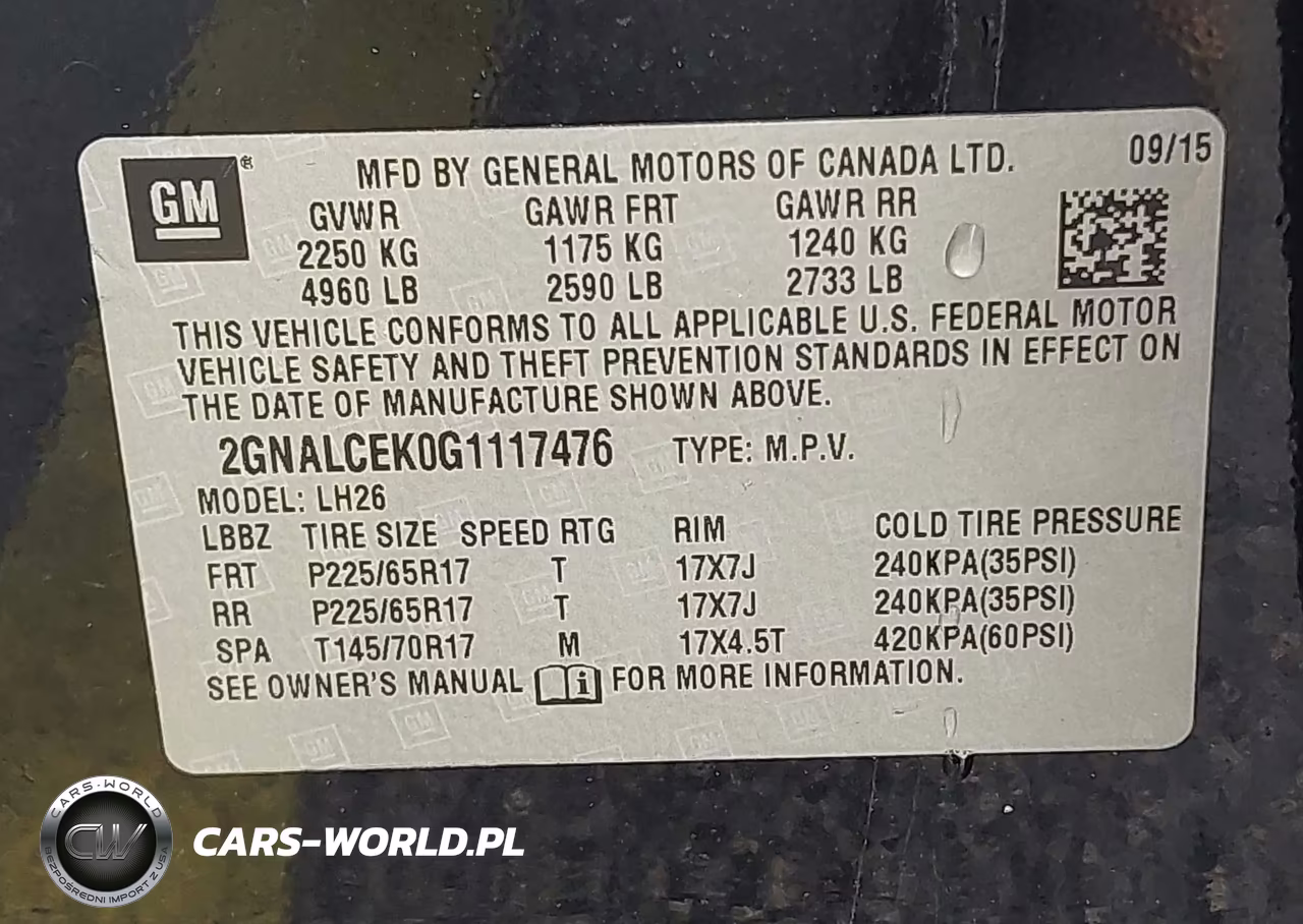 2016 Chevrolet Equinox Lt VIN:2GNALCEK0G1117476 - 9