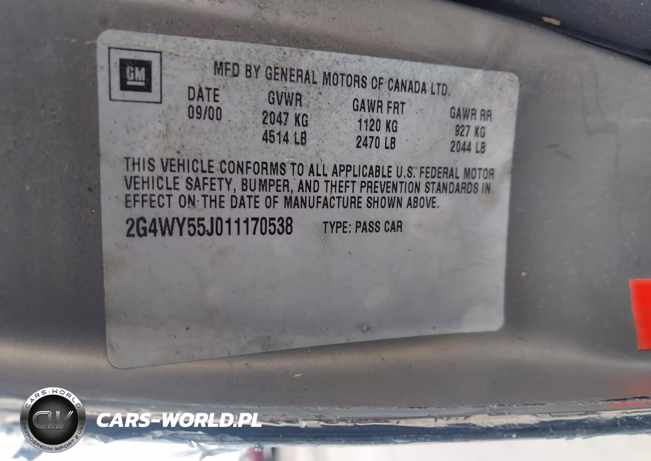 2001 Buick Century Limited VIN:2G4WY55J011170538 - 9