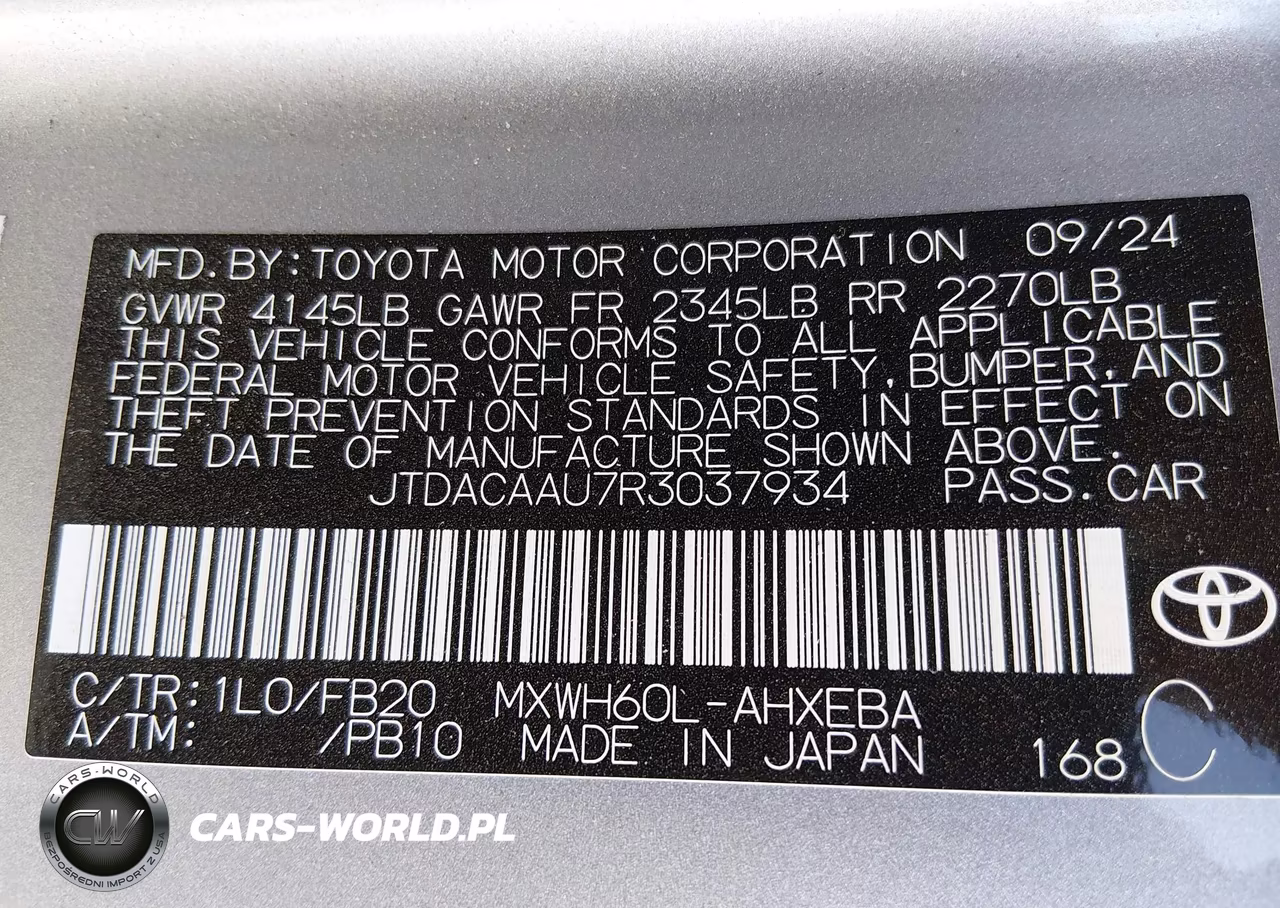2024 Toyota Prius Le VIN:JTDACAAU7R3037934 - 9