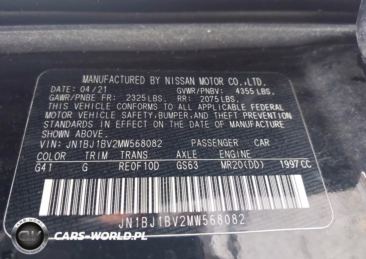2021 Nissan Rogue Sport Sv Fwd Xtronic Cvt VIN:JN1BJ1BV2MW568082 - 9
