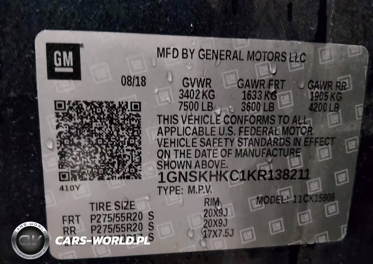 2019 Chevrolet Suburban Lt VIN:1GNSKHKC1KR138211 - 9