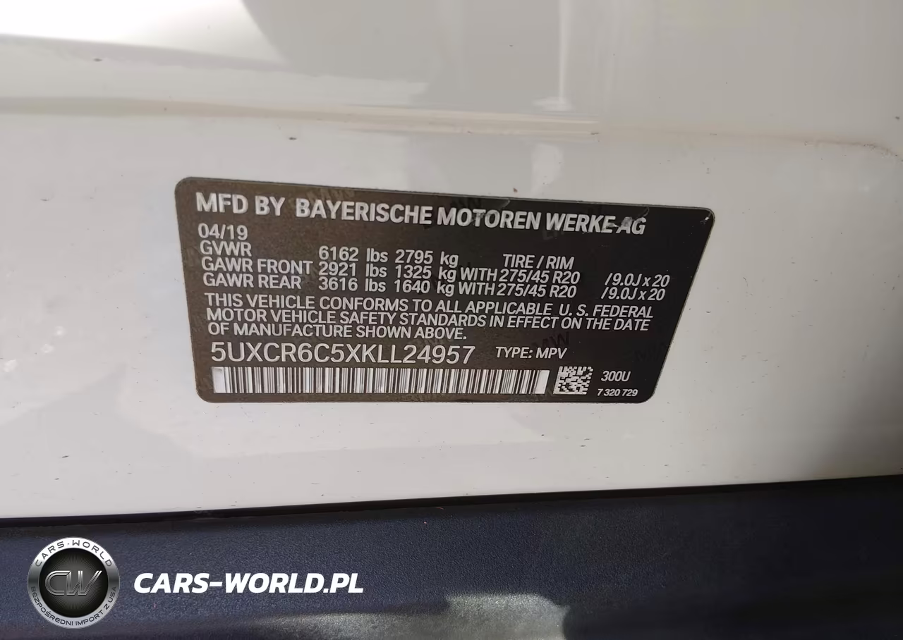 2019 BMW X5 xDrive40I VIN:5UXCR6C5XKLL24957 - 9