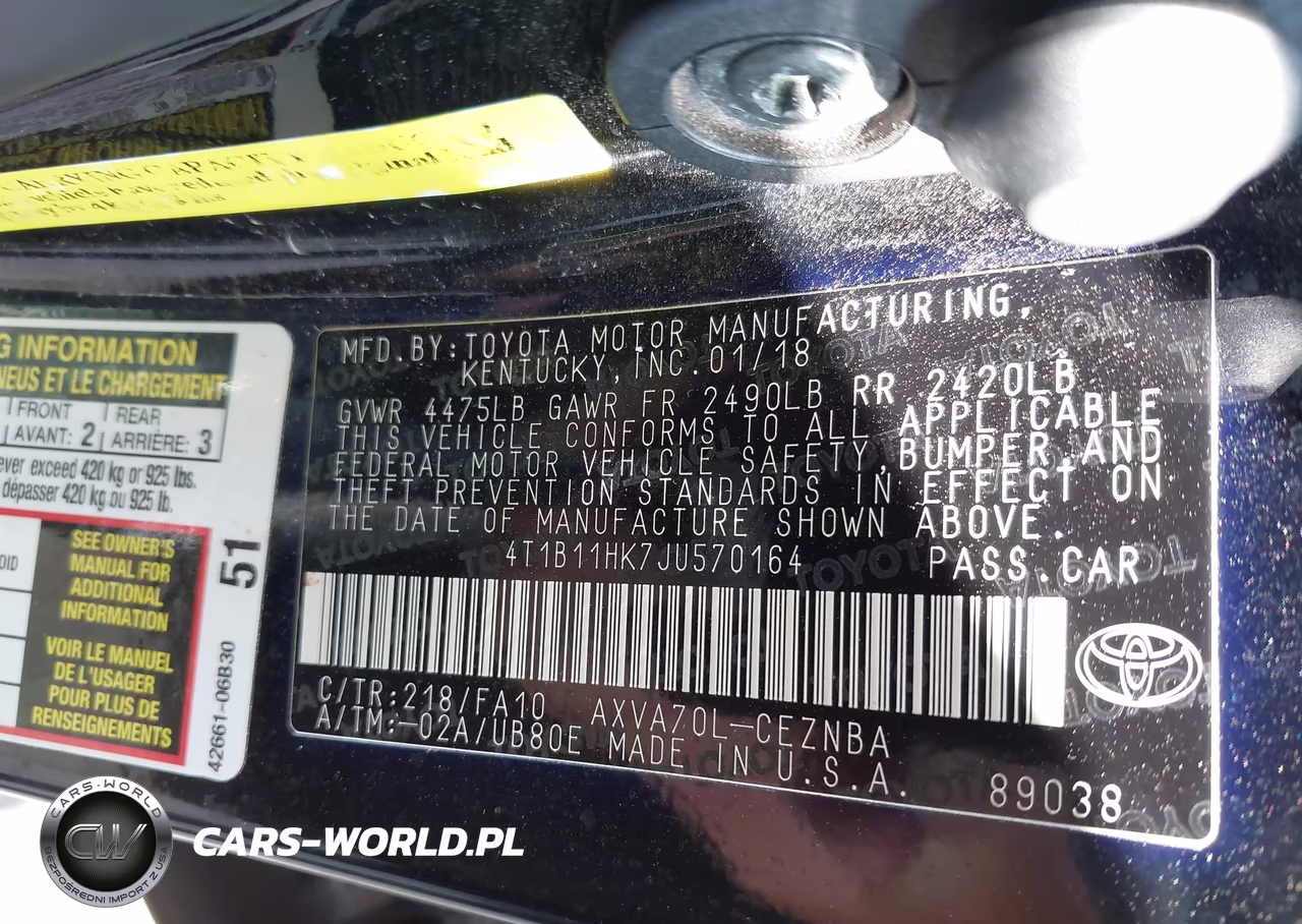 2018 Toyota Camry Le VIN:4T1B11HK7JU570164 - 9