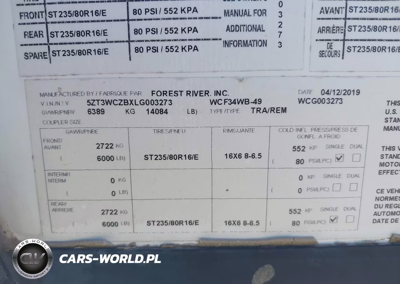 2020 Forest River Wildcat VIN:5ZT3WCZBXLG003273 - 9