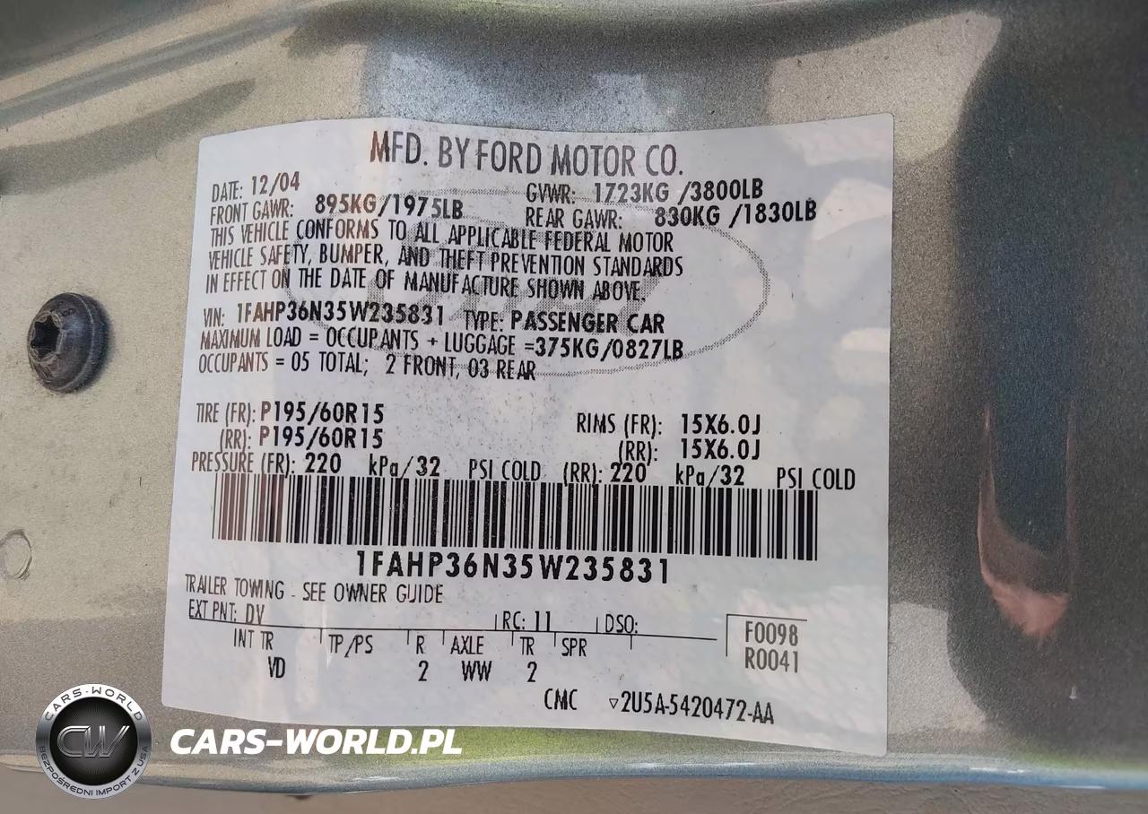 2005 Ford Focus Zxw VIN:1FAHP36N35W235831 - 9