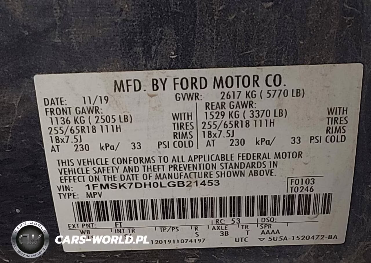 2020 Ford Explorer Xlt VIN:1FMSK7DH0LGB21453 - 9