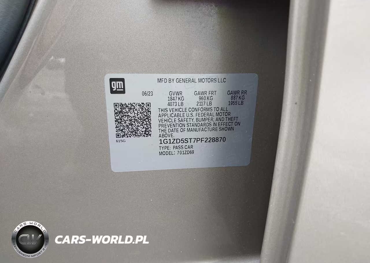 2023 Chevrolet Malibu Fwd 1Lt VIN:1G1ZD5ST7PF228870 - 9