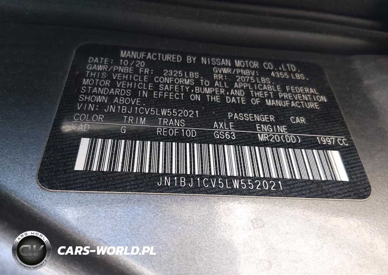 2020 Nissan Rogue Sport Sl Fwd Xtronic Cvt VIN:JN1BJ1CV5LW552021 - 9