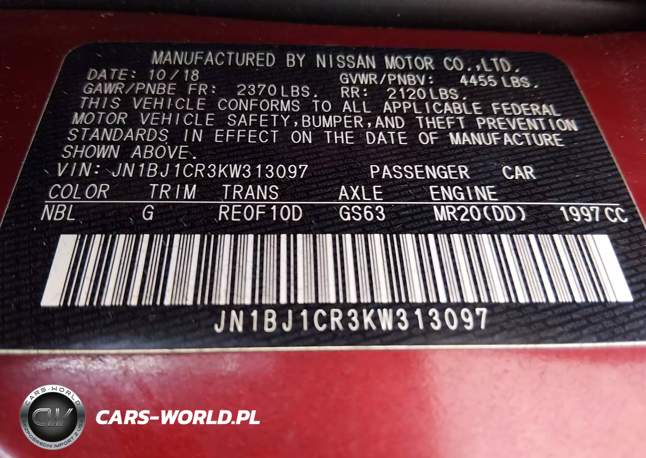 2019 Nissan Rogue Sport S VIN:JN1BJ1CR3KW313097 - 9